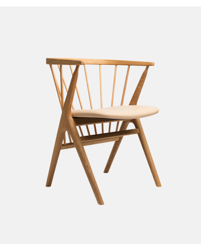 Sibast No 8 Dinning Chair Oak Natural Oil Leather Honey Nature